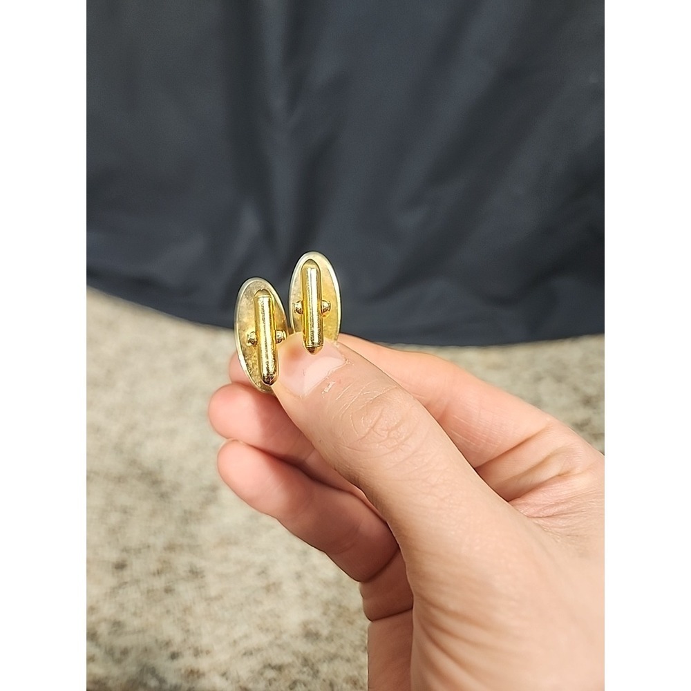 vintage swank cufflinks gold‎ tone - Picture 3 of 3